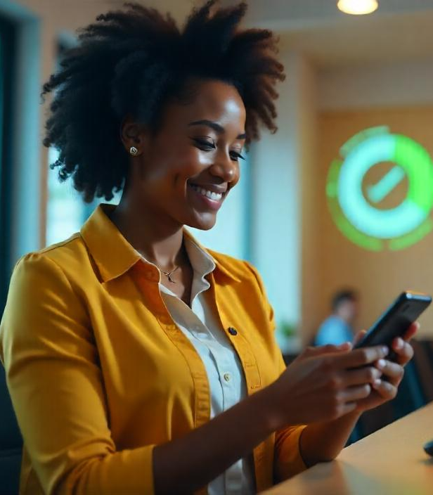 Illustration of the fast loan approval process at FCMB Microfinance